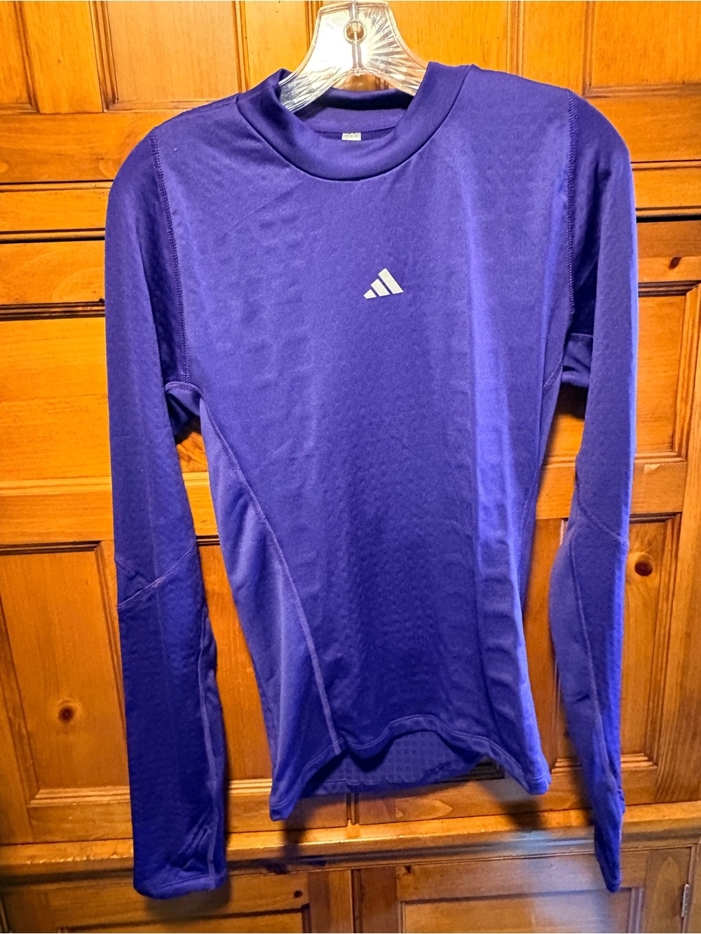 adidas Purple Long Sleeve Athletic Top